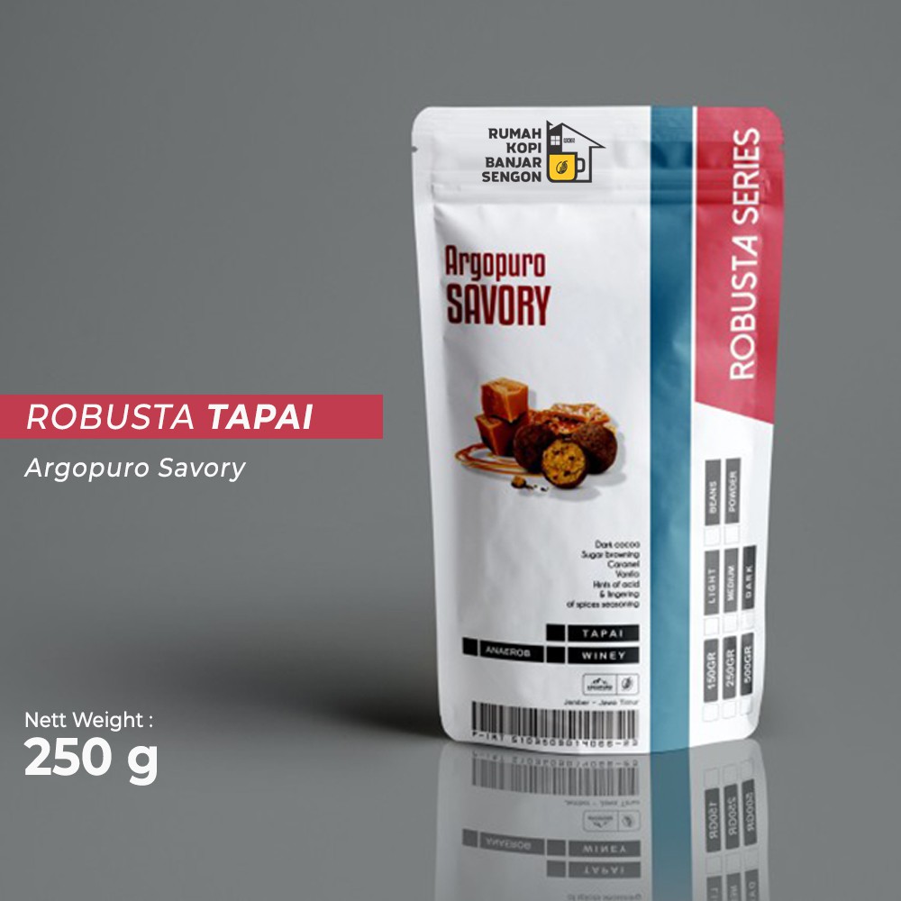 

KOPI ROBUSTA ARGOPURO TAPAI 250 GRAM COFFEE RKB JEMBER