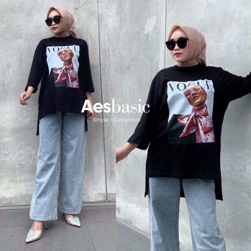 Aesbasic READY SURVIVE & STURDY OVERSIZE T-SHIRT ORIGINAL