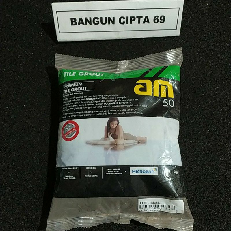 tepung nat keramik am 50 1kg premium tile grout