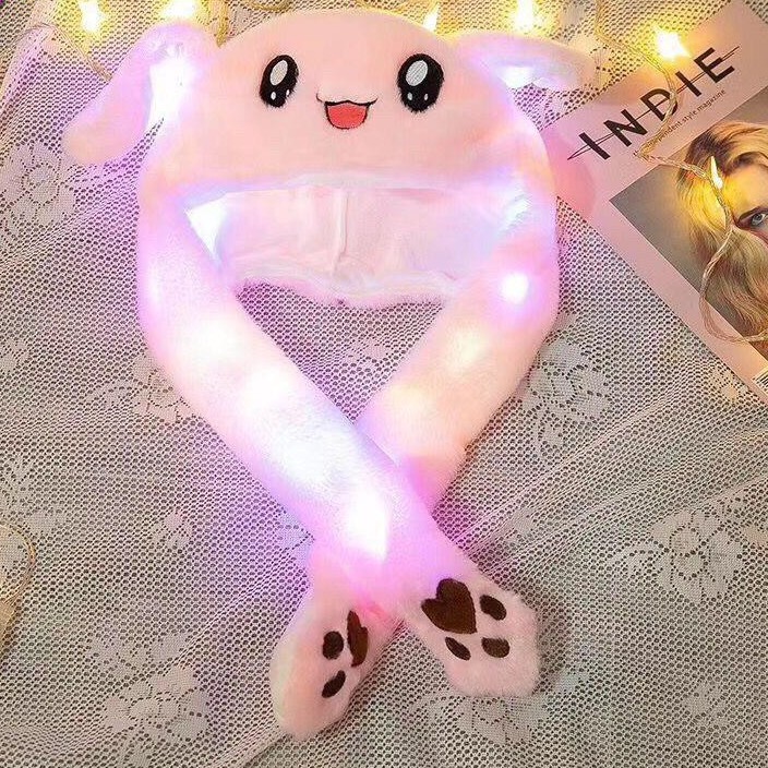 CUCI GUDANG Topi Boneka Lampu LED Cantik Karakter SANTA/Rabbit/Pikachu/Unicorn Dancing  KROP KOREA