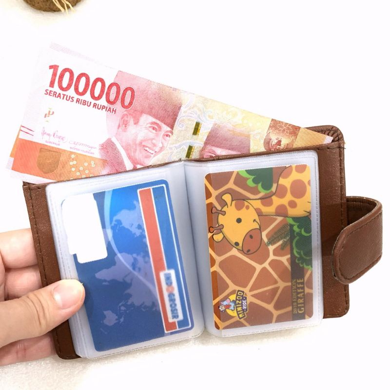 DOMPET KARTU PRIA MURAH / DOMPET KARTU KULIT / DOMPET KARTU BRAUN BUFFLE / DOMPET KARTU PRIA DAN WANITA