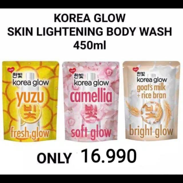YUZU KOREA GLOW BODY WASH SABUN MANDI 450ML