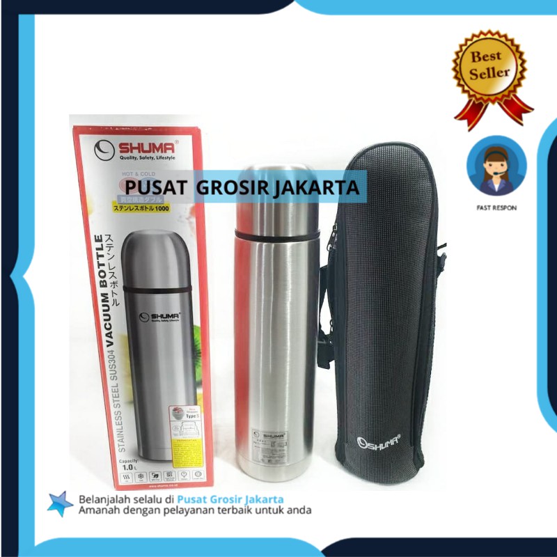 Pusat Grosir Jakarta Thermos Air Panas Dingin Merk Shuma 1 Liter Stainless Steel Berkualitas Shopee Indonesia