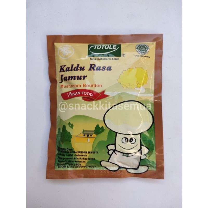 

TOTOLE KALDU JAMUR 80 gr VEGAN FOOD