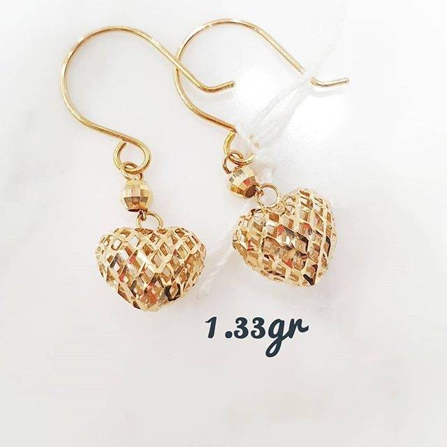 Anting emas Italy AsLi Hati Love