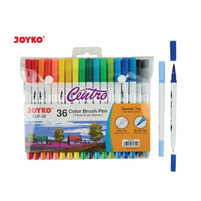 

[[COD]] Joyko Color Brush Pen Pena Kuas Dual Tip Spidol Set 36 Warna CLP-39 LIMITED EDITION Kode 776