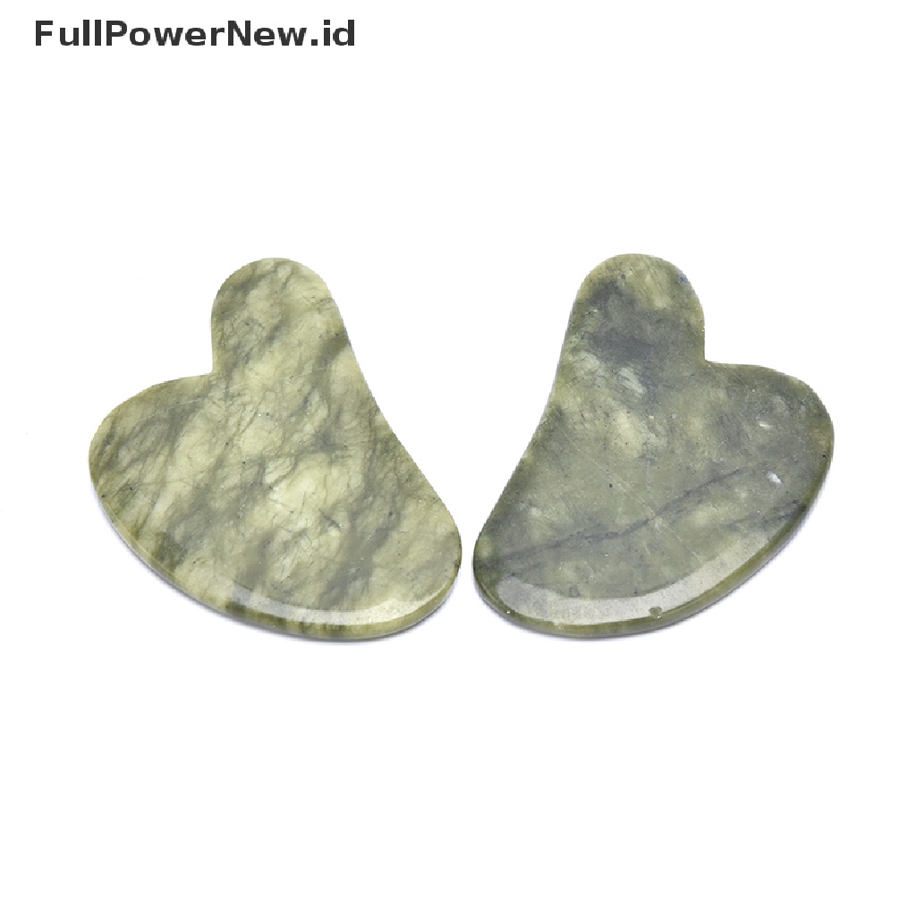 [Full] Natural Green Jade Stone Gua sha Massage Tool for face GuaSha Massager Board .