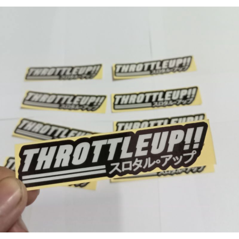 Sticker stiker Motor Helm THROTTLEUP Cutting