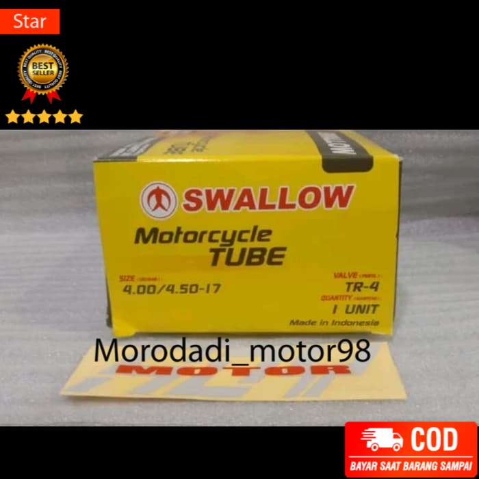 Ban dalam dalem swallow swalow tubles ukuran 400 450 ring 17