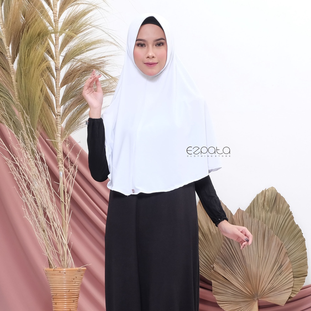 Bergo Antem Kaos Instan Jilbab Polos Size L