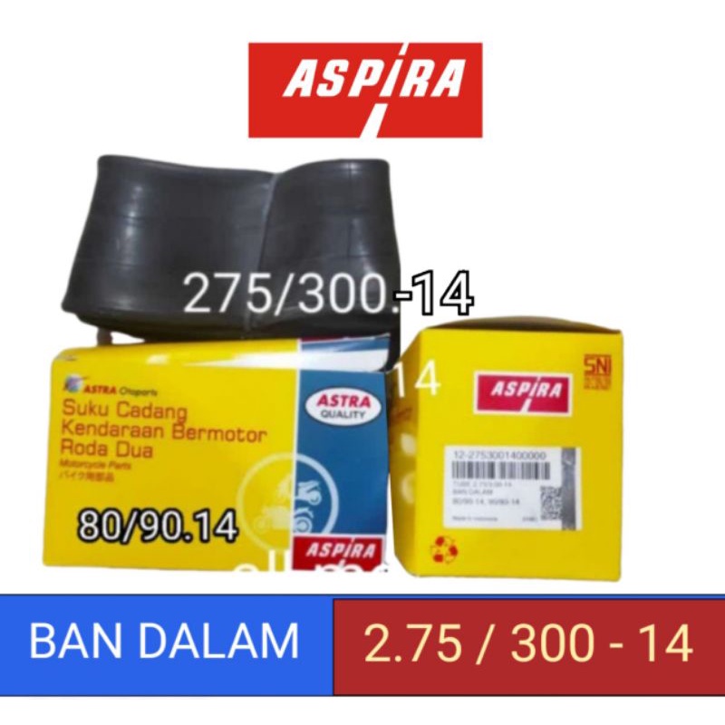 BAN DALAM ASPIRA 275/300-14 ,100% ORIGINAL UNTUK SEMUA MATIC,HONDA,YAMAHA,SUZUKI