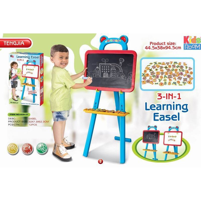 LEARNING EASEL 3IN1 / PAPAN TULIS / PAPAN BELAJAR / PAPAN ANAK