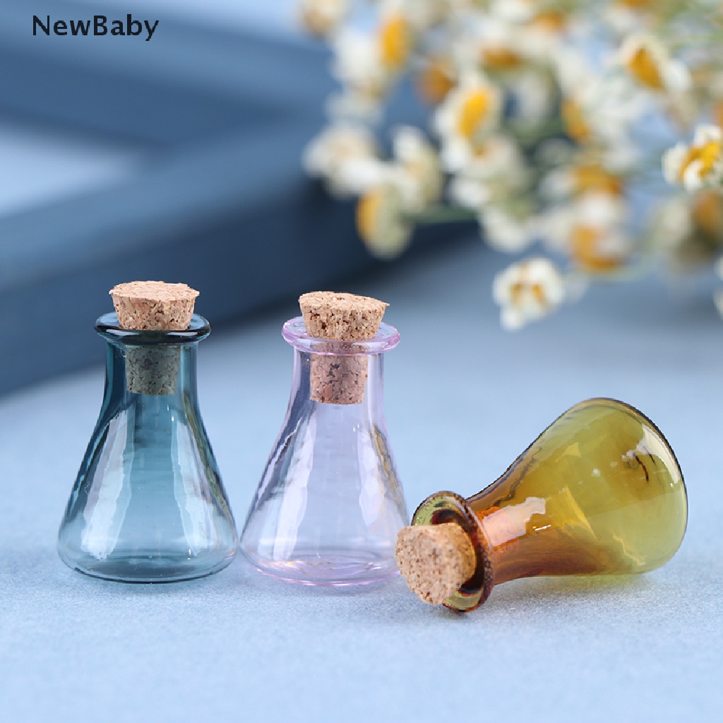 Newbaby 2Pcs Botol Kaca Mini Untuk Harapan