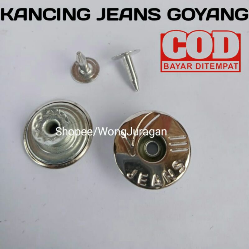 KANCING JEANS GOYANG KANCING BESI GOYANG COCOK UNTUK CELANA JEANS JAKET DAN ROK KANCING CEPLOK PERMA