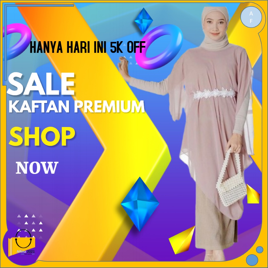 Baju Muslim Wanita Isyana Kaftan Premium
