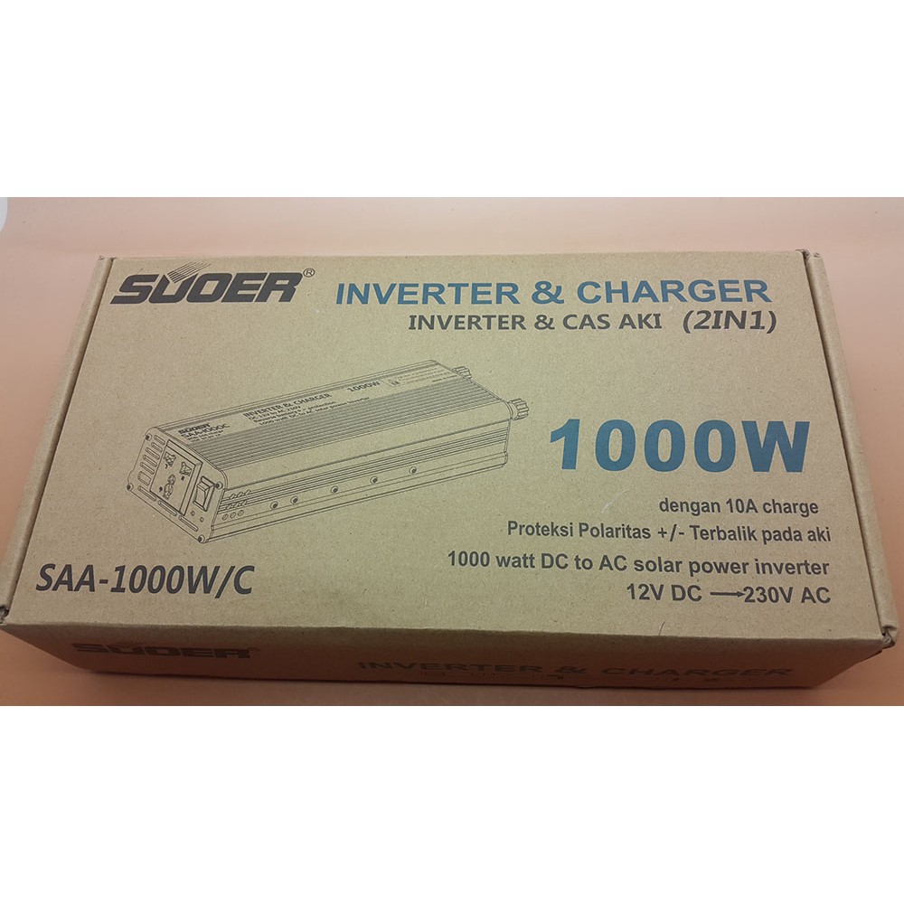 SUOER 2 in 1 ( Inverter + Charger ) 1000 watt Typer SAA-1000W/C