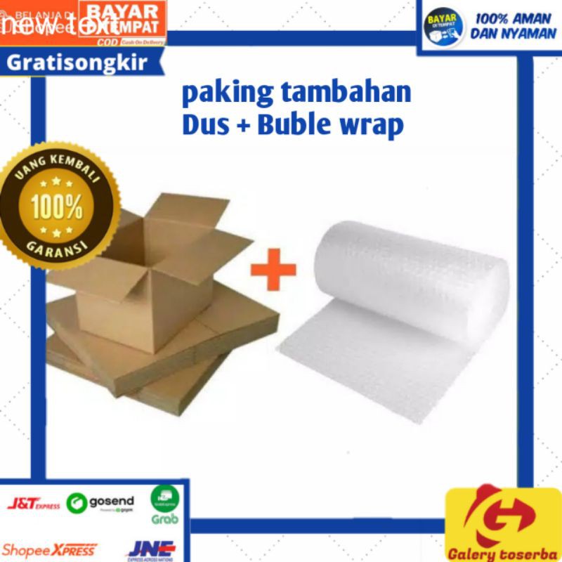 

packing tambahan dus dan buble wrap