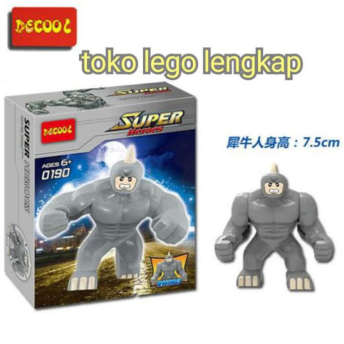 Lego Decool 0190 Rhino Besar Minifigure Bricks Super Heroes Marvel Best Seller