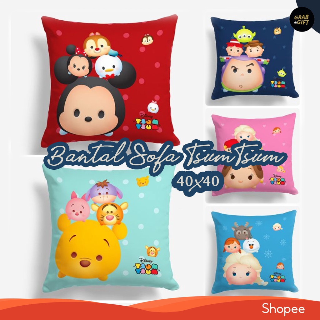 Bantal Sofa Tsum Tsum 40x40 cm Cushion Pillow