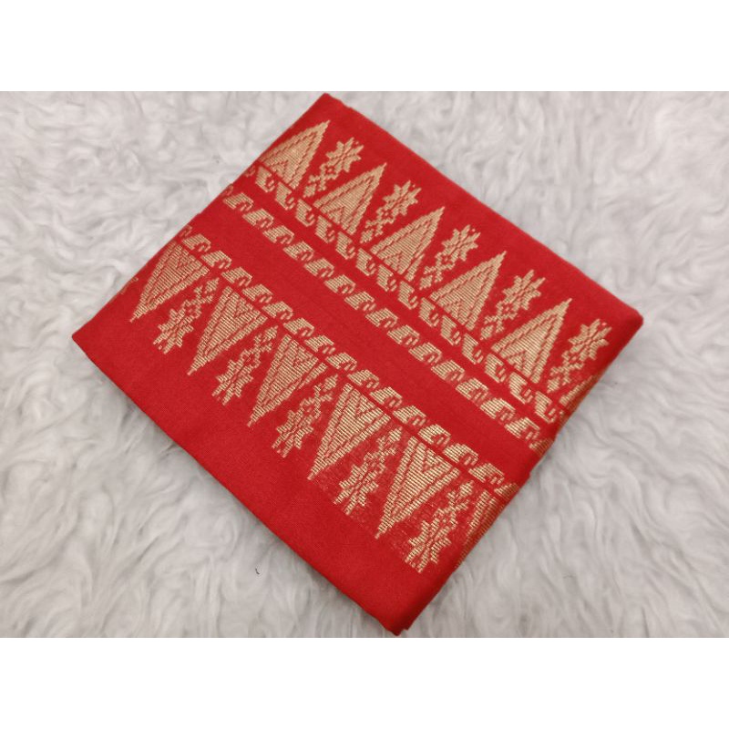songket silungkang warna merah darah gold