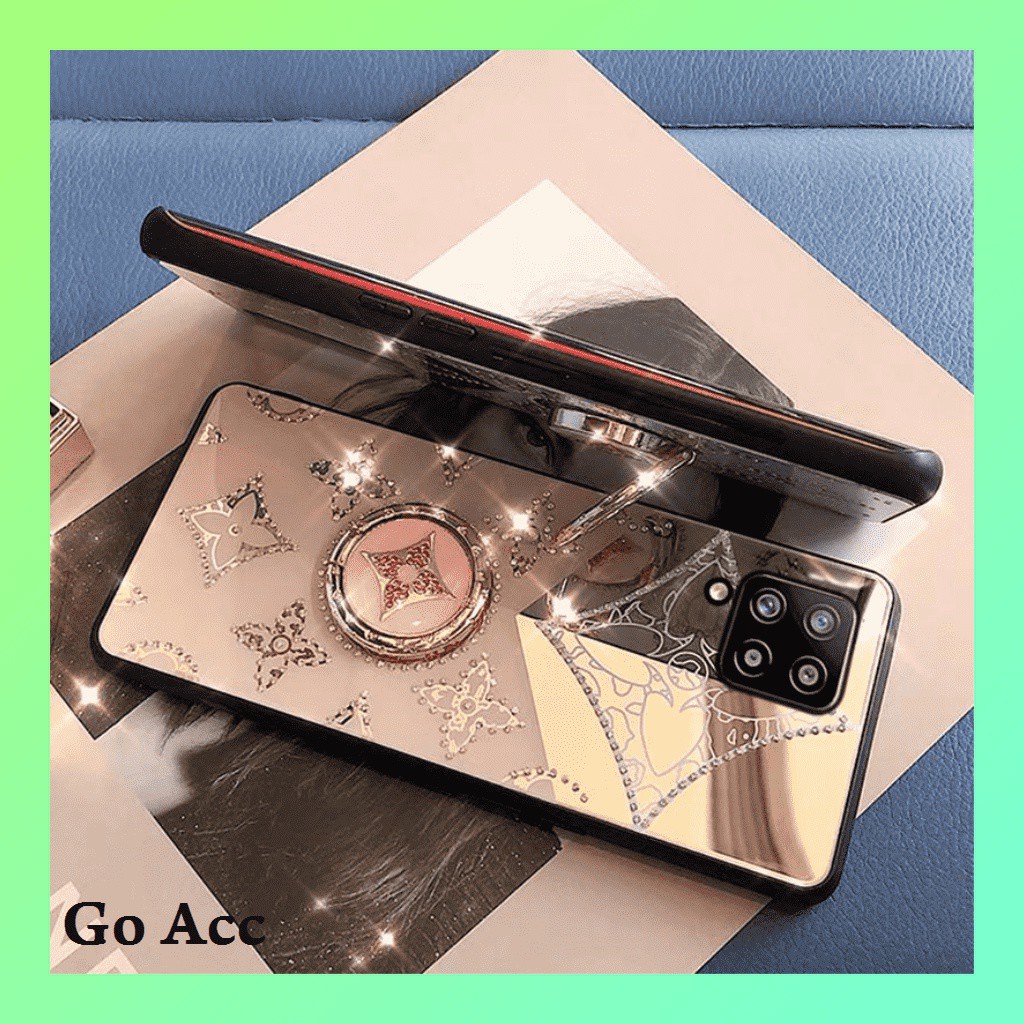 Case LV fashion bunga + Ring stand Oppo Reno 4 4 Pro 5 5 Pro A52 A72 A92 FH03