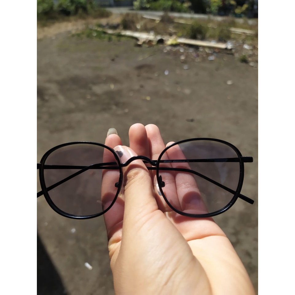 Kacamata Gaya Normal Photocromic Style Terbaru Import - Kacamata Bulat Besi