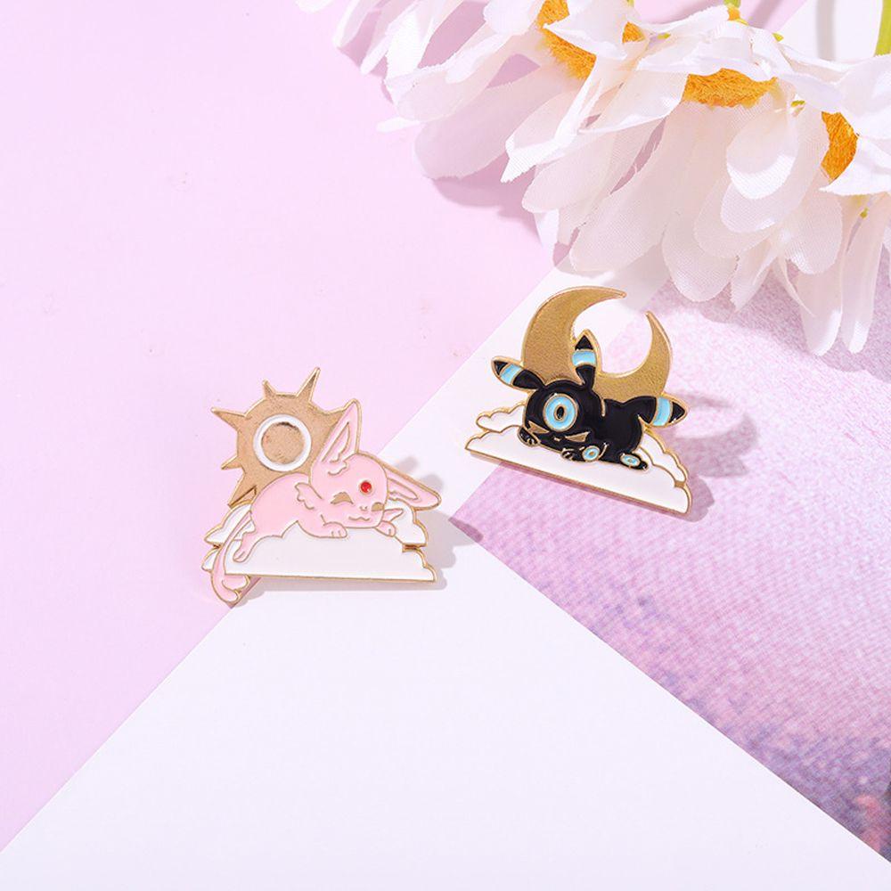Mxbeauty Enamel Bros Aksesoris Jas Hewan Peri Ajaib Hadiah Perhiasan Kerah Matahari Dan Bulan Enamel Pin