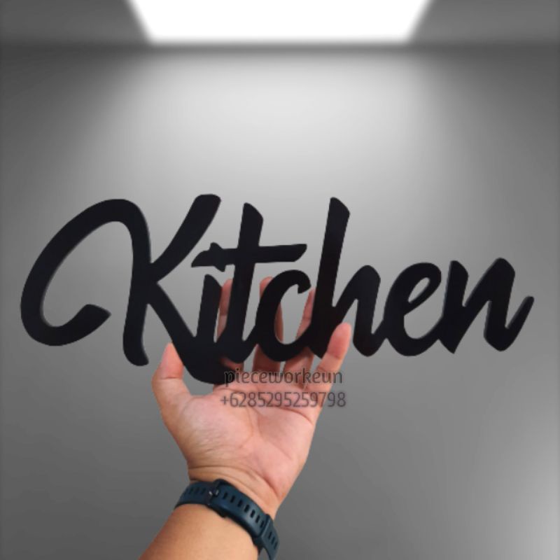 HIASAN DINDING DAPUR TULISAN 3D - KITCHEN ( BUKAN STICKER )