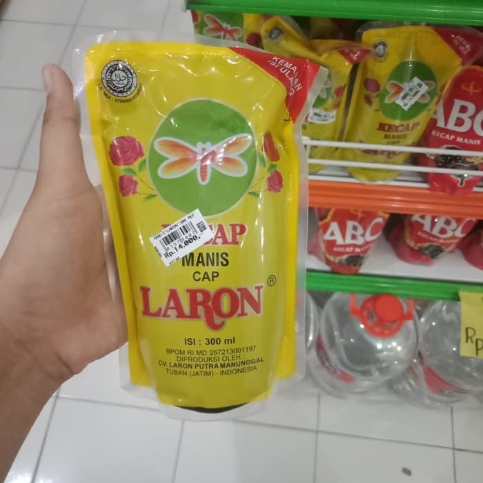

Kecap Manis Kedelai Cap Laron Asli Tuban 300 ML 300Ml kental Manis