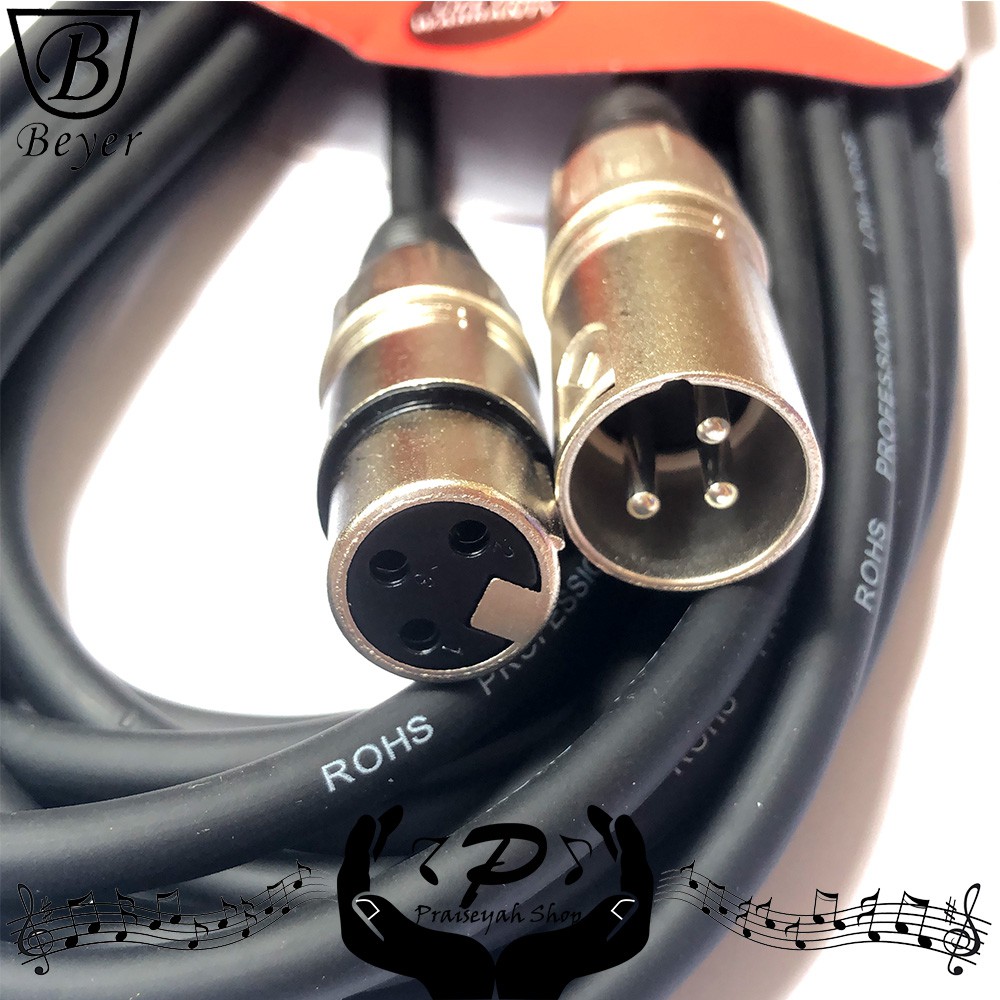 Kabel Mikrofon 3 Meter / Microphone Cable