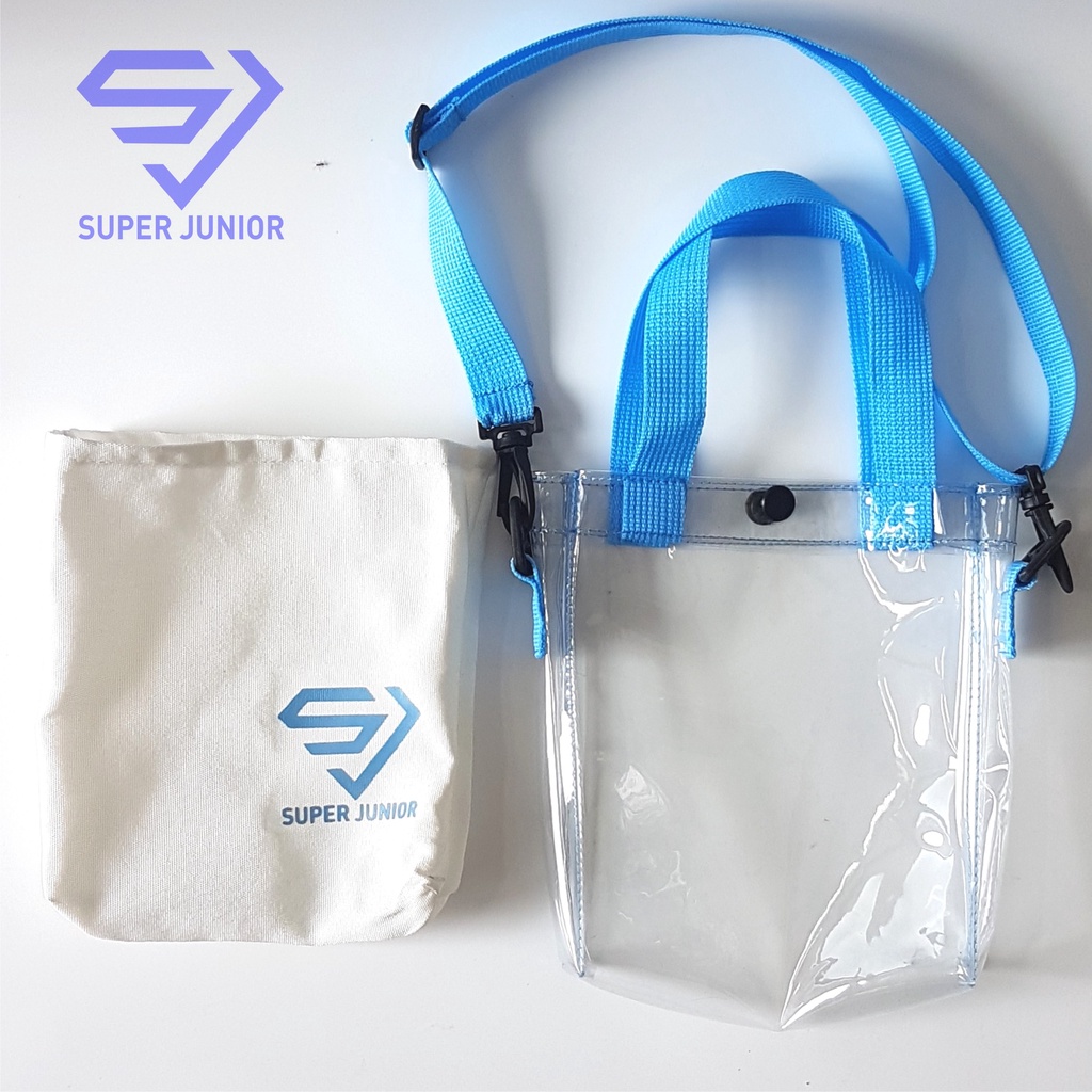 TAS SELEMPANG SUPER JUNIOR SLING BAG KANVAS MIKA TALI PANJANG DAN PENDEK TAS KPOP KOREA SUJU