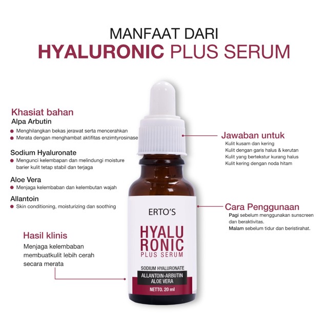 ERTO'S Hyaluronic Plus Serum | Serum Wajah by AILIN