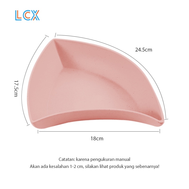 LCX Piring Makan Kue Wheat Straw Piring Plastik Piring Saji Kotak Piring Saji VS-88