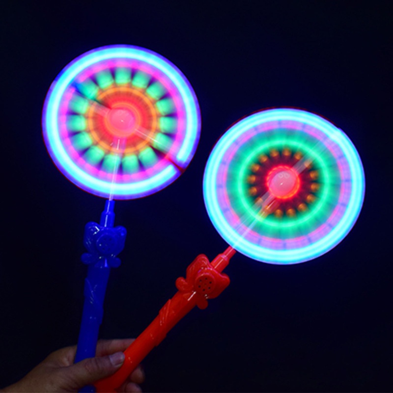 Mary Mainan Tangan LED Kedip Tongkat Spin Mengkilap Untuk Bermain Dalam Gelap Shiny Kids Night Toy