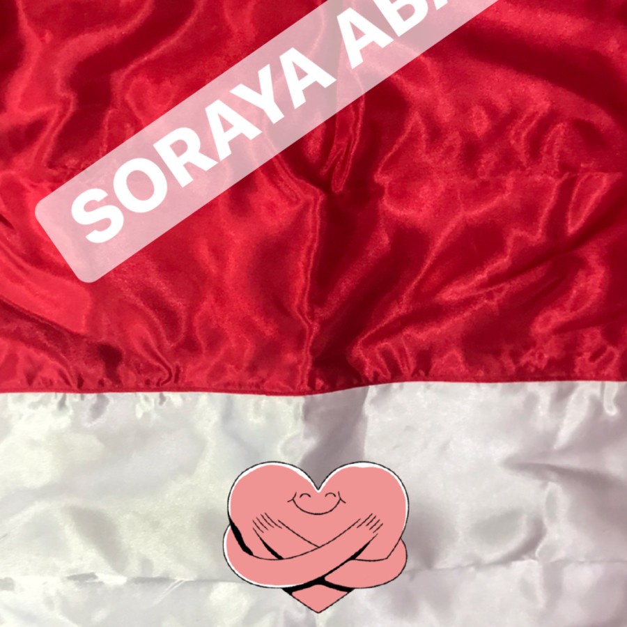 BENDERA MERAH PUTIH 80 x 120 BAHAN KATUN SATIN