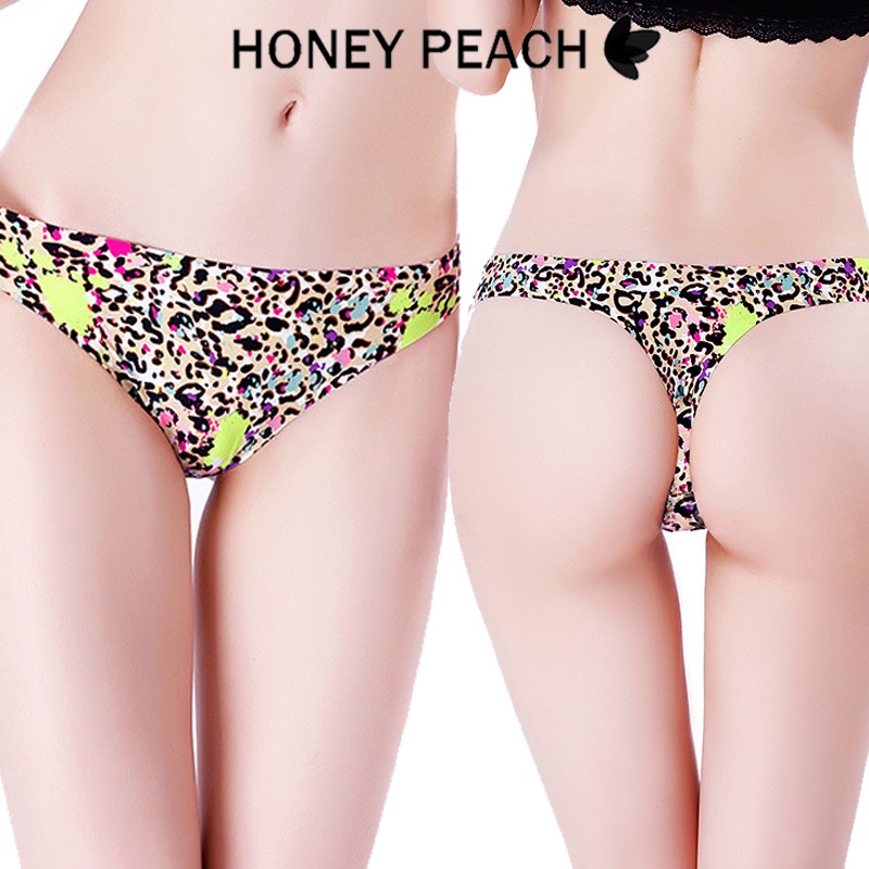 Leopard Mulus Celana Dalam Wanita Sexy Thong Simple T-Pants CD