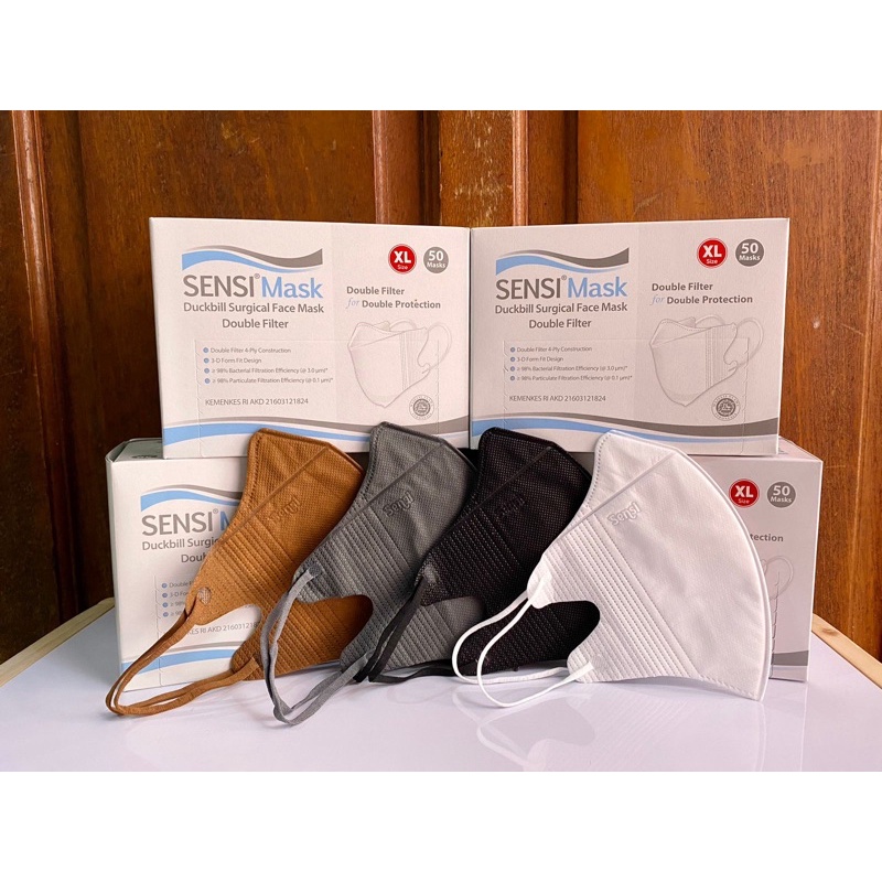 MASKER SENSI DUCKBILL XL 4PLY 50PCS ORIGINAL SENSI