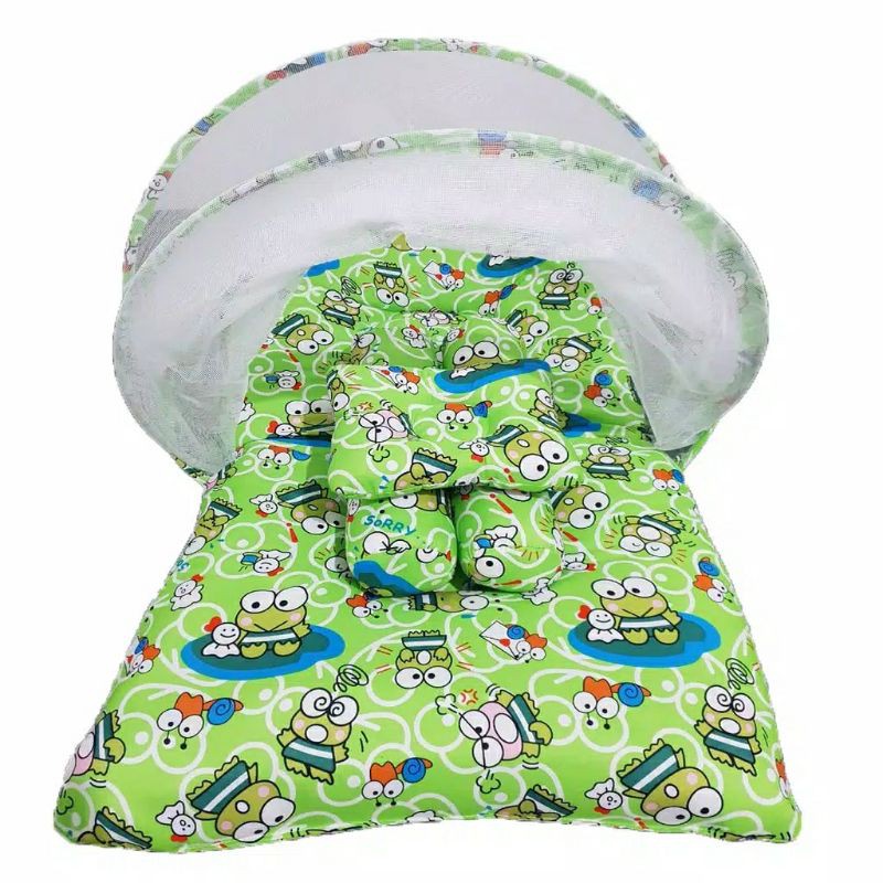 Kasur bayi set kelambu karakter keroppi keropi doraemon