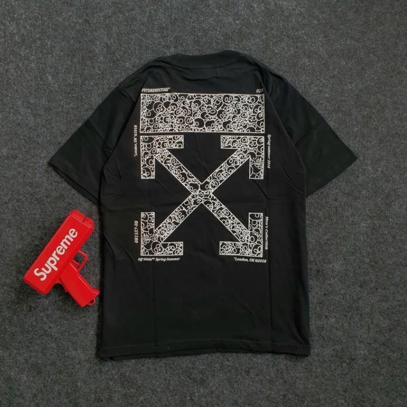 KAOS OFF WHITE ARROW SKULL - TSHIRT ORIGINAL MIRROR OFF-WHITE