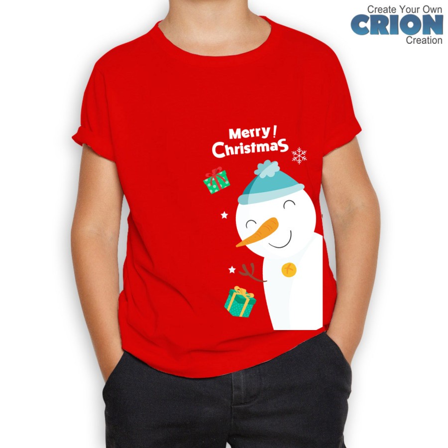 Kaos Anak Santa Peek Series Natal Merry Christmas Hello by crion