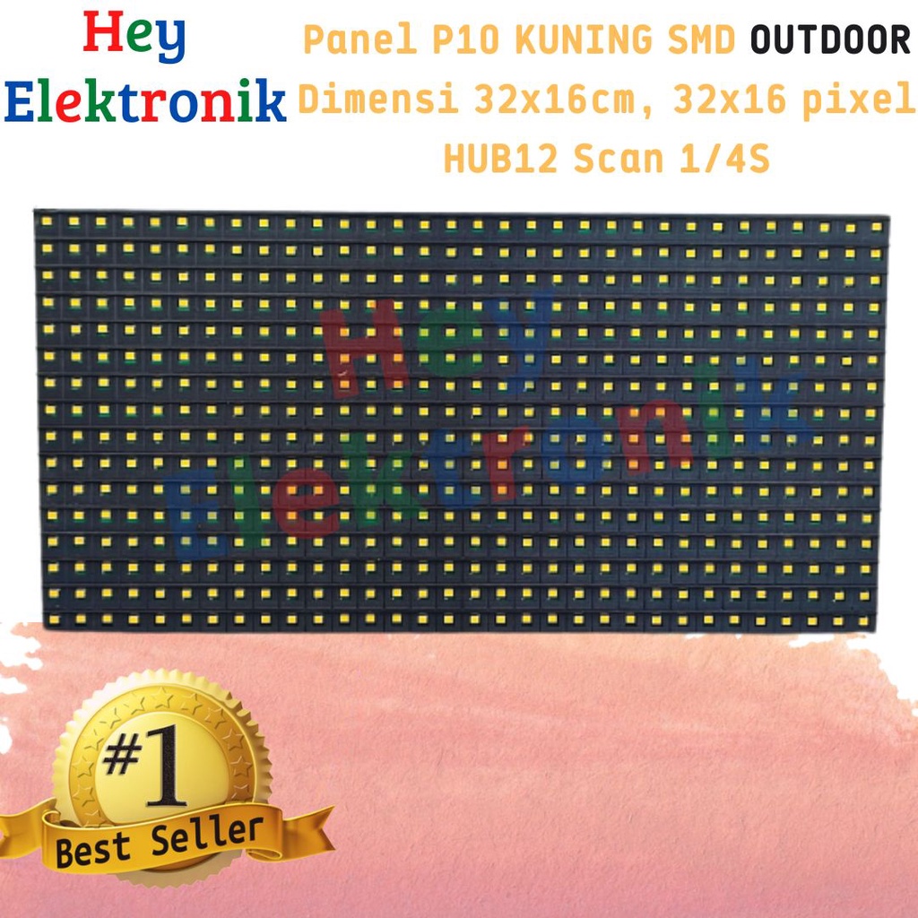 Panel module model Led P10 Kuning Yellow SMD outdoor Running Text