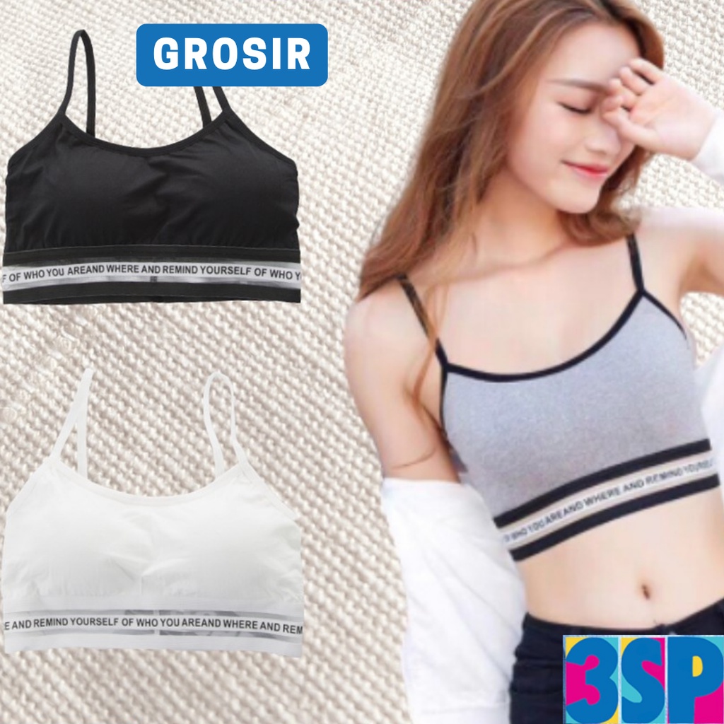 3SP | UWR17 Pakaian Dalam Sports Bra Olahraga Yoga Zumba Wanita Fashion Korea Tanpa Kawat Import