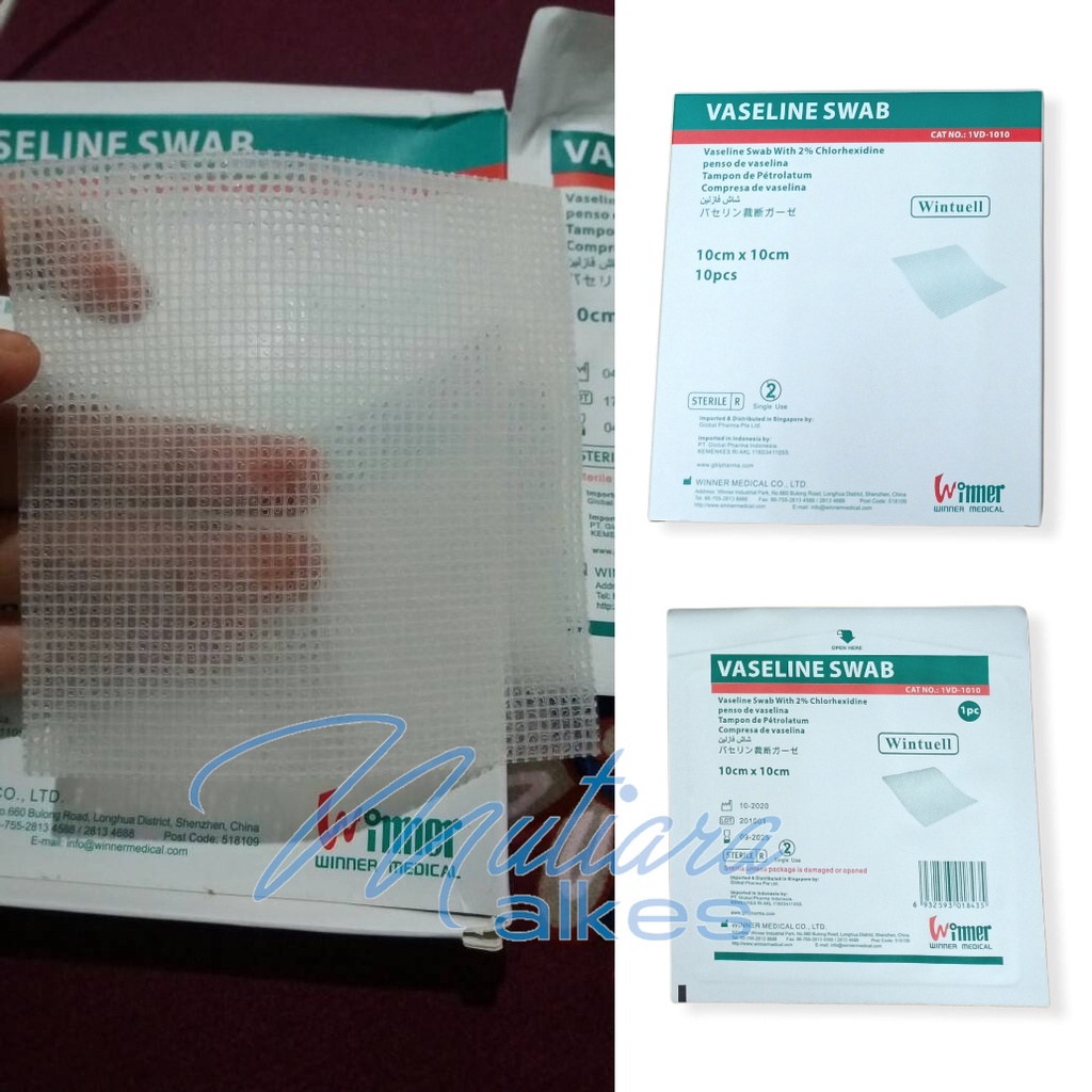 VASELINE SWAB 10cm × 10cm / Kasa Steril Wintuel seperti lomatuell dan sofratuell