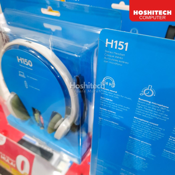 LOGITECH H151 Headset Noise Cancelling Mic GARANSI RESMI 1TH