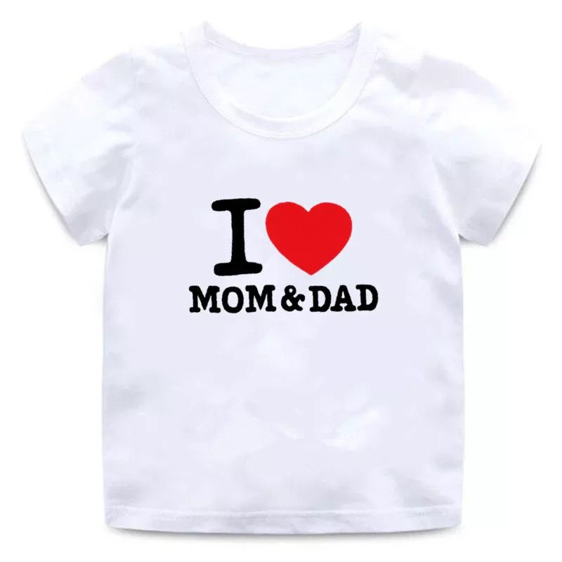 MYSTIQUE.ID-BAJU KAOS I LOVE MOM&amp;DAD T-SHIRT LUCU DAN AESTHETIC