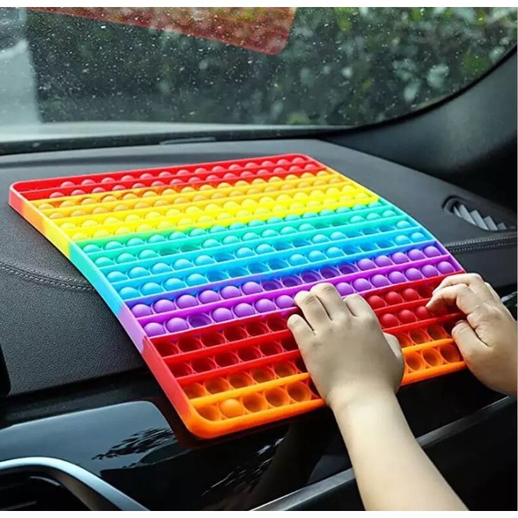 Oppolia Pop it Jumbo Rainbow Pop It Fidget Toys Mainan Pop it Anak Push Bubble Toys 30 x 44 cm-5