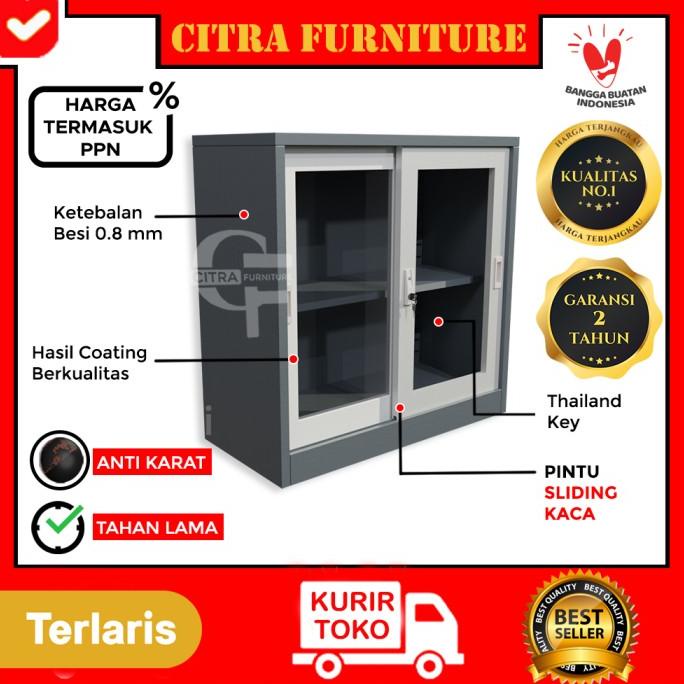

[[COD]] Lemari Arsip Besi 2 Pintu Sliding Kaca Pendek|Lemari sleding Kantor GRATIS ONGKIR Kode 1089