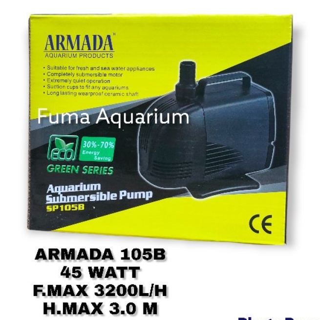 Mesin Pompa Kolam ARMADA SP-105B Pompa Celup  Filter Aquarium - Kolam - Hidroponik Low Watt Submersible Pump - Power Head