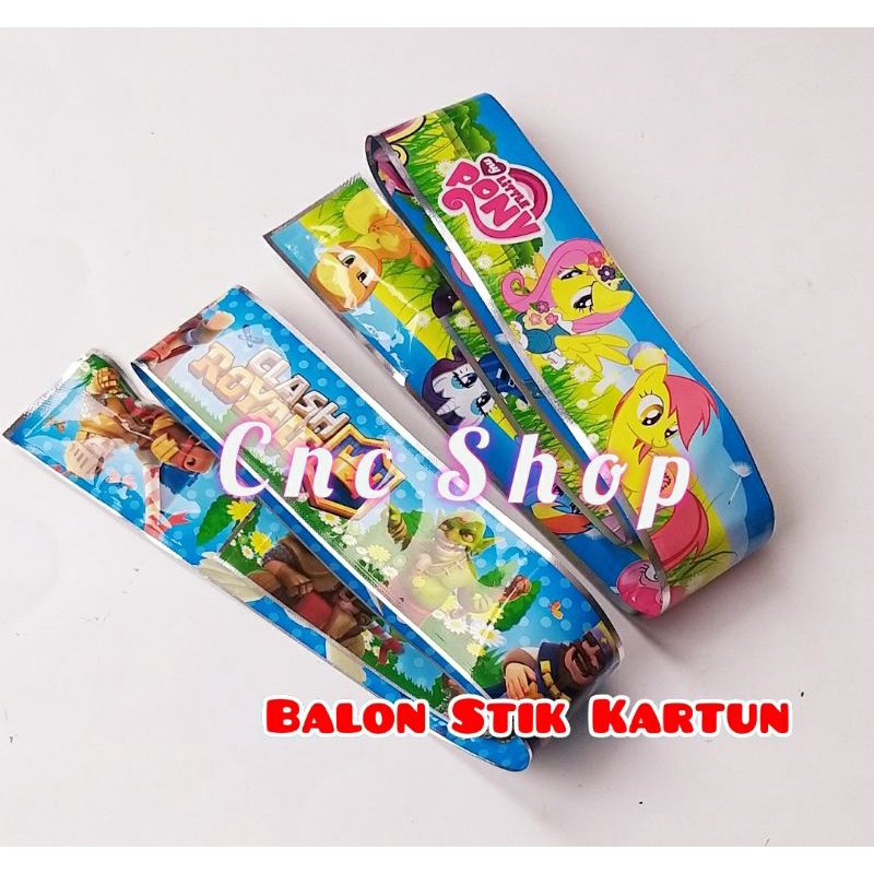 Balon Pentung Karakter Anak Balon Tonjok Balon Stik dipencet tanpa Tiup Panjang 70cm Murah