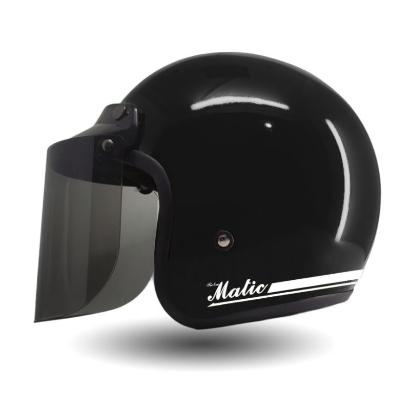 Helm Bogo Retro / Helm Dewasa Full Leher / Helm Wanita Motor Matic